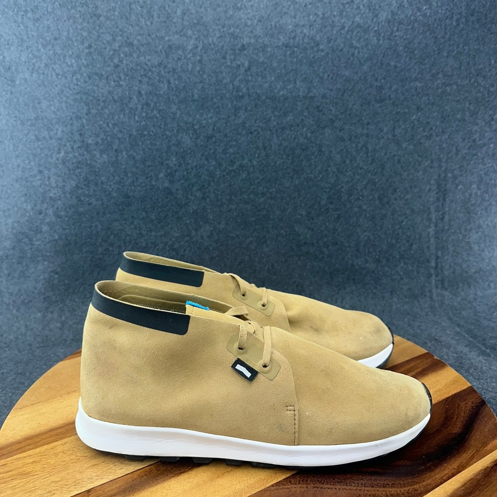 Native Apollo Chukka Hydro Mens 10.5 Brown Tan Mid Top Sneakers